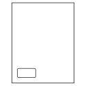 2.5" x 1.25" White Integrated Form Sheet Labels - 1 Label Per Sheet