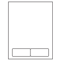 3.5" x 1.5" White Integrated Form Sheet Labels - 2 Labels Per Sheet