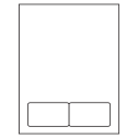 3.5" x 2" White Integrated Form Sheet Labels - 2 Labels Per Sheet