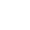 3.5" x 2.75" White Integrated Form Sheet Labels - 1 Label Per Sheet