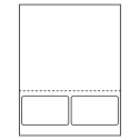 4" x 2.5" White Integrated Form Sheet Labels - 2 Labels Per Sheet