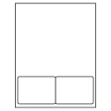 4" x 2.875" White Integrated Form Sheet Labels - 2 Labels Per Sheet