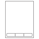 2.5625" x 1" White Integrated Form Sheet Labels - 3 Labels Per Sheet