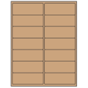 4" x 1.5" Brown Kraft Rectangular Sheet Labels