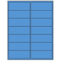 4" x 1.5" Fluorescent Blue Rectangular Sheet Labels