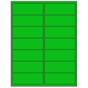 4" x 1.5" Fluorescent Green Rectangular Sheet Labels