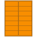 4" x 1.5" Fluorescent Orange Rectangular Sheet Labels
