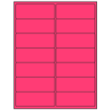 4" x 1.5" Fluorescent Pink Rectangular Sheet Labels