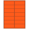 4" x 1.5" Fluorescent Red Rectangular Sheet Labels