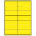 4" x 1.5" Fluorescent Yellow Rectangular Sheet Labels