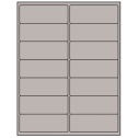 4" x 1.5" Gray Rectangular Sheet Labels