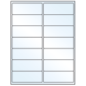 4" x 1.5" White Mid Gloss Rectangular Sheet Labels