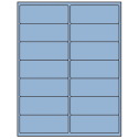 4" x 1.5" Pastel Blue Rectangular Sheet Labels