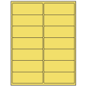 4" x 1.5" Pastel Yellow Rectangular Sheet Labels