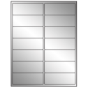 4" x 1.5" Silver Foil Rectangular Sheet Labels