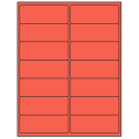 4" x 1.5" Red Rectangular Sheet Labels