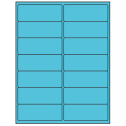 4" x 1.5" Turquoise Rectangular Sheet Labels