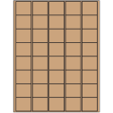 1.5" x 1.35" Brown Kraft Rectangular Sheet Labels