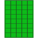 1.5" x 1.35" Fluorescent Green Rectangular Sheet Labels