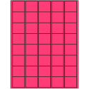 1.5" x 1.35" Fluorescent Pink Rectangular Sheet Labels