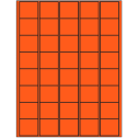 1.5" x 1.35" Fluorescent Red Rectangular Sheet Labels