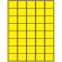 1.5" x 1.35" Fluorescent Yellow Rectangular Sheet Labels