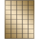 1.5" x 1.35" Gold Foil Rectangular Sheet Labels