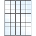 1.5" x 1.35" White Mid Gloss Rectangular Sheet Labels