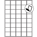 1.5" x 1.35" Blockout Rectangular Sheet Labels