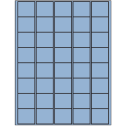 1.5" x 1.35" Pastel Blue Rectangular Sheet Labels