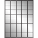 1.5" x 1.35" Silver Foil Rectangular Sheet Labels