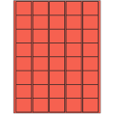 1.5" x 1.35" Red Rectangular Sheet Labels