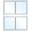 4" x 4.5" Crystal Clear Rectangular Sheet Labels