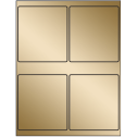 4" x 4.5" Gold Foil Rectangular Sheet Labels
