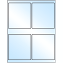 4" x 4.5" White Premium High Gloss Rectangular Sheet Labels