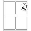 4" x 4.5" Blockout Rectangular Sheet Labels