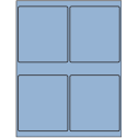 4" x 4.5" Pastel Blue Rectangular Sheet Labels