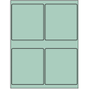 4" x 4.5" Pastel Green Rectangular Sheet Labels