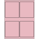 4" x 4.5" Pastel Pink Rectangular Sheet Labels