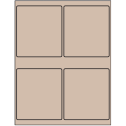4" x 4.5" Pastel Tan Rectangular Sheet Labels