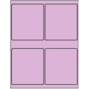 4" x 4.5" Pastel Purple Rectangular Sheet Labels