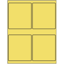 4" x 4.5" Pastel Yellow Rectangular Sheet Labels