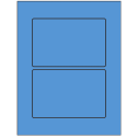 6" x 4" Fluorescent Blue Rectangular Sheet Labels