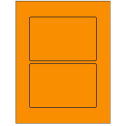 6" x 4" Fluorescent Orange Rectangular Sheet Labels