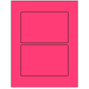 6" x 4" Fluorescent Pink Rectangular Sheet Labels