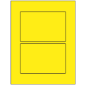 6" x 4" Fluorescent Yellow Rectangular Sheet Labels