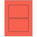 6" x 4" Red Rectangular Sheet Labels