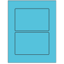 6" x 4" Turquoise Rectangular Sheet Labels