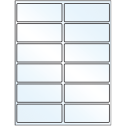 4" x 1.625" Crystal Clear Rectangular Sheet Labels