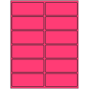 4" x 1.625" Fluorescent Pink Rectangular Sheet Labels